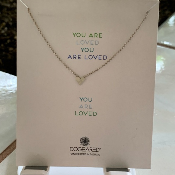 DOGEARED STERLING SILVER 18” LONG CHAIN “YOU ARE LOVED” NEW ON BOARD - Picture 9 of 9